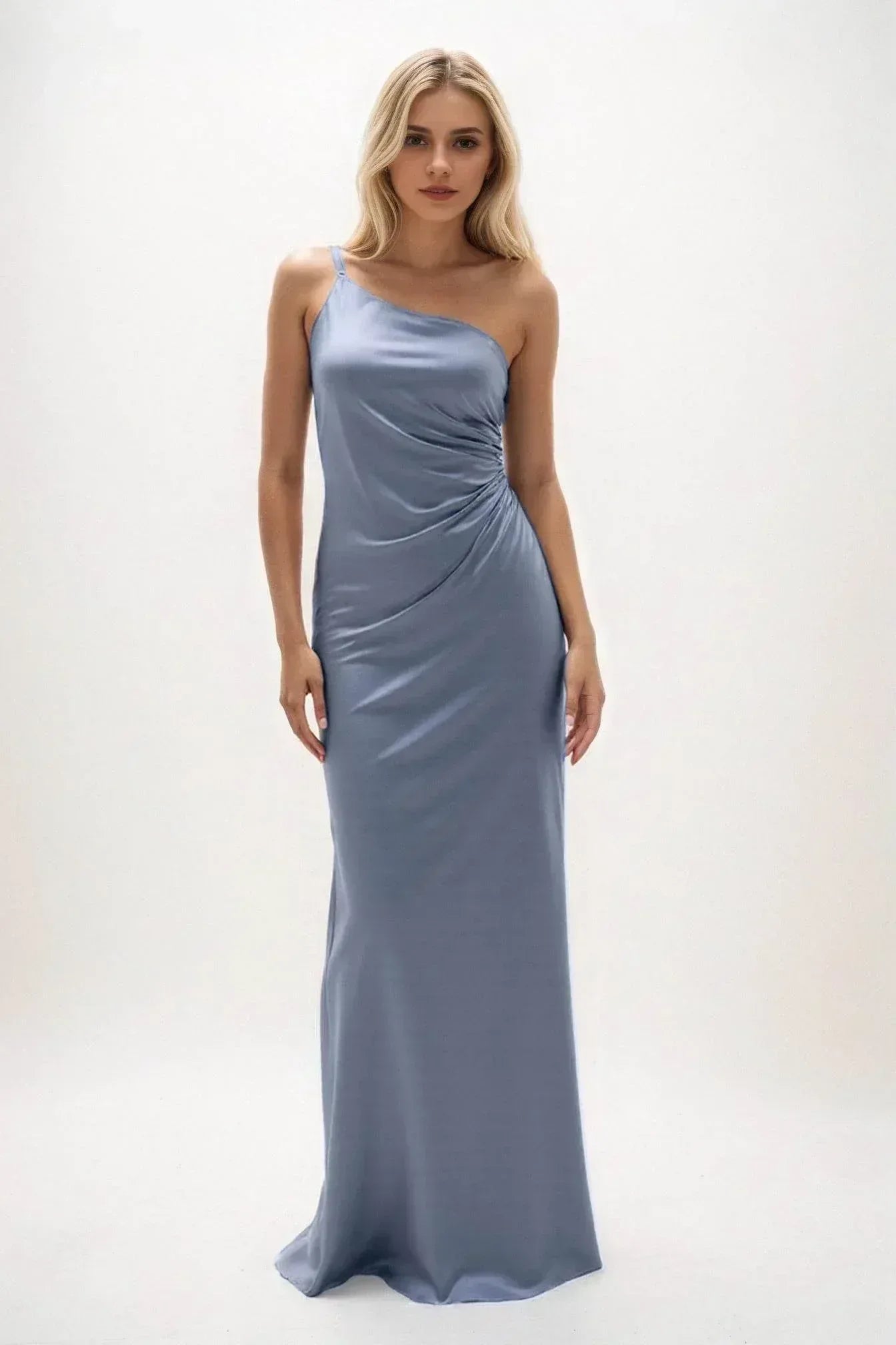 Sheath-Column Maxi Luxe Satin Dress CB0843CS - COCOMELODY